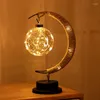 Tischlampen LED Night Lights Weihnachtsdekoration Atmosph￤re Lampe Garland Fee Feenschnur Haus im Innenschlafzimmer Kinder Geschenke Raumdekoration
