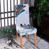 Chair Covers Europe Anti-dirty Slipcover Geometric Stretch Banquet Wedding El Kitchen Cartoon Cover Seat For Dining Room 1PC