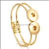 Cuff Noosa Large Snap Bracelet Jewelry Sier Gold Ginger Buttons Cuff Bangle Fit Diy 18Mm Snaps Classic Drop Delivery 2021 Dhseller2010 Dh16J