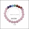 Beaded Strands Mticolor 7 Chakra Stone Amethyst Beads Buddha Bracelets Wristband Bangles Bijoux Armbanden Voor Vrouwen Dhseller2010 Dhlzw