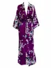 Damen Robe FZSLCYIYI Kimono Sexy Floral Braut Brautjungfer s Frau Blumenparty Hochzeit Lange Nachtwäsche Bademantel 220830