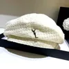 2022 Женские модные береты Новый дизайнер Casuqette Wool Women Hats Дизайнеры открытые повседневные бретели для ламейки шляпа D228301F