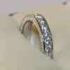 INS TOP VERKOOP Wedding Rings Simple Fashion Jewelry 925 Sterling Silver Gold Fill Round Cut White Topaz CZ Diamond Gemstones Eternit8992803