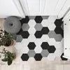 Carpets Modern Simplicity Hexagonal Geometry Cuttable PVC Floor Mat Household Hallway Entrance Carpet Non-slip Washable Door