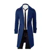 Herenpakken Blazers Men Double Breasted Trenchcoat 2022 Nieuwe wol Blend Hoogwaardige merk Fashion Casual Slim Fit Solid Color Male jas jas L220902