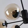 Lampes suspendues MDWELL Nordic Lights Noir / Or E27 Ampoule Lampe Pour Salon Chambre Restaurant Verre Suspendu Éclairage Intérieur