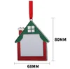 Sublimazione della tintura termica in lega di zinco Ornamenti natalizi Pendenti pendenti Decorazione Regalo per feste di Natale Artigianato fai-da-te