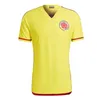 2022 Colombia Away Soccer Jerseys fans speler Falcao James Home voetbal shirt Cuadrado National Team Men Kids Kit Camiseta de futbol Maillot S-2xl uniform geel rood