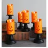 Party Decoration Halloween Lights LED Candle Pumpkin Candlestick Lamp Horror Props Decoration