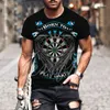 Men's T Shirts Fashion Sports Darts Player Beer Club Games Tattoo Summer Streetwear Casual Funny T-Shirts Unisex Short Sleeves A4