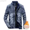 メンズジャケット2020冬の新しいコットンフリースデニムジーンズジャケット秋のスタイル衣装温かいヴィンテージクラシックウォッシュL220830