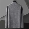 Heren truien effen kleur vest jas heren gebreid casual opstaande kraag losse vest jas heren Koreaans kaki zwart grijs groot formaat jas