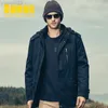 Jaquetas masculinas oumor marca masculino jaqueta de campo militar tático Parka Trench Men Men Hoodie Casaco Masculino Jackets à prova de vento Parka Men L220830