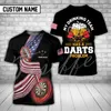 Mannen T-shirts Mode Sport Darts Speler Bier Club Games Tattoo Zomer Streetwear Casual Grappige T-shirts Unisex Korte Mouwen A4