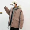 Herrjackor M-5xl plus storlek vinter tjockare jacka faux päls hoodie streetwear överdimensionerade kläder långärmad parka l220830