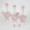 narguilés 9 pouces Bong en verre rose avec bol en verre en forme de coeur narguilé Shisha Beaker Dab Rig fumer tuyau d'eau filtre barboteur W ICE Catcher