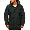 Chaquetas para hombre Warme Mannen Jas Dikker Casual Mode 2022 Nieuwe Winter Katoenen Warm Hooded Lange Mouwen Down Katoen jas NBH638 L220830