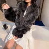 Futro damskie 2022 Moda prawdziwa kurtka płaszcza Kobiety Naturalny O-Kolar Raccon Fur Pleśni wierzchnia odzieży ulicznej Winter Warm L220829