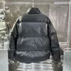 Men Re-nylon Down Jacket Zipper Pocket Winter Coat Designer Quilted Hooded Parkas Lr