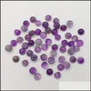 Pierre 4Mm Dos Plat Quartz Lâche Pierre Ronde Cab Cabochons Chakras Perles Pour La Fabrication De Bijoux Cristal De Guérison En Gros Dro Dhseller2010 Dh61L