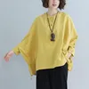 Blouses feminina Vintage Chemise Oversize Shirt Femme Size Spring Batwing Sleeve Cotton Blouse Casual Tops Women 2022 5658
