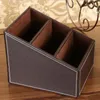 Storage Boxes Bins Household Phone And TV Remote Control Leather Box Desk Organizer Holder Home Office Case 220830