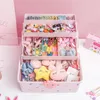 Storage Boxes Bins Transparent Baby Hair Accessories Box Large Capacity Head Rope Headband Display Rack Multi layer Jewelry Organizer 220830