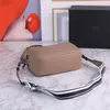 PRA TAG HOGE KWALITEIT LEDER TAG Women Messenger Handtas Kleine vierkante kalfsleer Envelop Schoudertassen Fashion Pursus met metalen letters