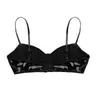 Bras Women Lingerie Fashion Sexy Crop Tops Wetlook Faux Leather Shiny Black Wire Free No Pad Top For Raves Dance Clubwear 220830