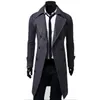 Herenpakken Blazers Men Double Breasted Trenchcoat 2022 Nieuwe wol Blend Hoogwaardige merk Fashion Casual Slim Fit Solid Color Male jas jas L220902