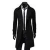 Herenpakken Blazers Men Double Breasted Trenchcoat 2022 Nieuwe wol Blend Hoogwaardige merk Fashion Casual Slim Fit Solid Color Male jas jas L220902