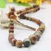 Catene 6-14mm Multicolor Picasso Stone Round Beads Neckalce Gioielli di moda Regali per ragazza Donna Fornitura all'ingrosso naturale da 18 pollici