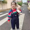 Felpe con cappuccio Vestiti autunnali per bambina Maglione a righe coreano per bambini Camicia a maniche lunghe in stile occidentale All-match a maniche lunghe