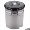 Storage Bottles Jars Storage Bottles Jars Coffee Flour Sugar Stainless Steel Container Dili Kitchen Canister Vacuum Co2 Vae Airtig Dhyzv