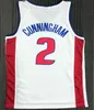 Gedrukte Cade Cunningham Basketball Jersey Bojan Bogdanovic Jaden Ivey Jalen Duren Alec Burks Isaiah Stewart Marvin Bagley III Grant Hill Billups Thompson Piston