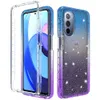 Casos telefônicos para Motorola G8 G6 G7 G9 G Power Plus Play E5 E7 Edge Plus One Hyper Fusion Com Clear PC TPU TPU 2 camadas gradiente de cor de cor de cor de cor de proteção contra proteção