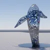 Скульптура формы дельфинов с искусством и ремеслами.