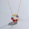 Сладкое ожерелье красочное бриллиантовое циркон женщины короткие ключицы цепь девочки для девочек для вечеринки подарки на день рождения подарок
