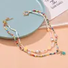 Catene 2 pz/set Boho Chic Seed Beads Collana da donna Set Collane con ciondolo a forma di uccello color oro Gioielli bohémien 2022 Catena da spiaggia