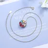 Dolce collana colorata con diamanti zirconi da donna catena corta con clavicola Regalo di compleanno per gioielli per ragazze