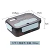 Portable Lunch Box Student Travel Microwave Verwarming Voedingscontainer Plastic Bento Boxes Bag voor vrouwen Kinderen Koelere thermische zakken 20220830 E3