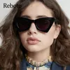 نظارة شمسية إطارات Cat Eye Sprand Glasses Frame Women 2022 Trendy Pink Luxury Designer Clear Lens Female Eyeglasses Fashion Show