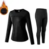 Dames thermisch ondergoed ondergoed voor dames lange onderbroek fleece winter elastische sportsets 220830