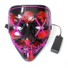 10 färger Halloween Mask Led Rave Toy Light Up Party Masker Purge Election Year Great Funny Festival Cosplay Costume Supplies Glow In Dark Face Sheild SxJul27