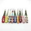 Boho Flower Wrist Keychain Keyring Cotton Rood Hand Keychains 펜던트 패션 보석 키 체인