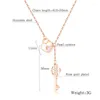 Anhänger Halsketten Shell Lock Hohl Schlüssel Rose Gold Halskette Frauen Mode Kpop Edelstahl Schmuck Zubehör Colgantes Mujer Moda