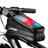 Гидоподобный велосипедный пакет для велосипедного велосипеда передний верхний велосипедный пакет 6 5 дюйма держателя мобильного телефона Кроншень с сенсорным экраном Bike Bike Mx200717220P