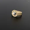 Eheringe Modeschmuck Edelstahl Yin Und Yang Klatsch Ring Männer Trendy Einfache Punk Geschenk