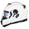 Capacetes de motocicleta DOT Modular Visores duplos Capacete completo Casque Moto Racing Motocross Casco Motocicleta