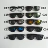 Óculos de sol de grife de marca para homens e mulheres óculos de sol quadrados com revestimento reflexivo 26 cores